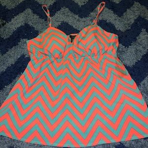 ORANGE AND BLUE SUMMER TANK